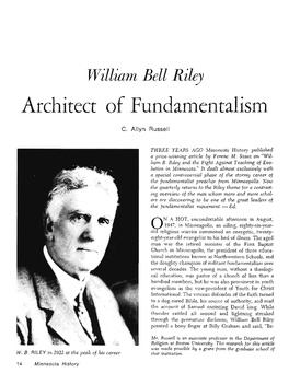 William Bell Riley Architect of Fundamentalism