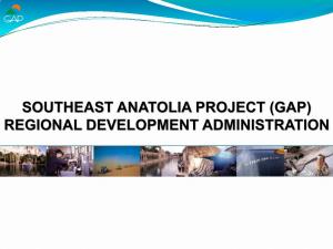 Southeast Anatolia Project (Gap) Regional Development Administration Coverage