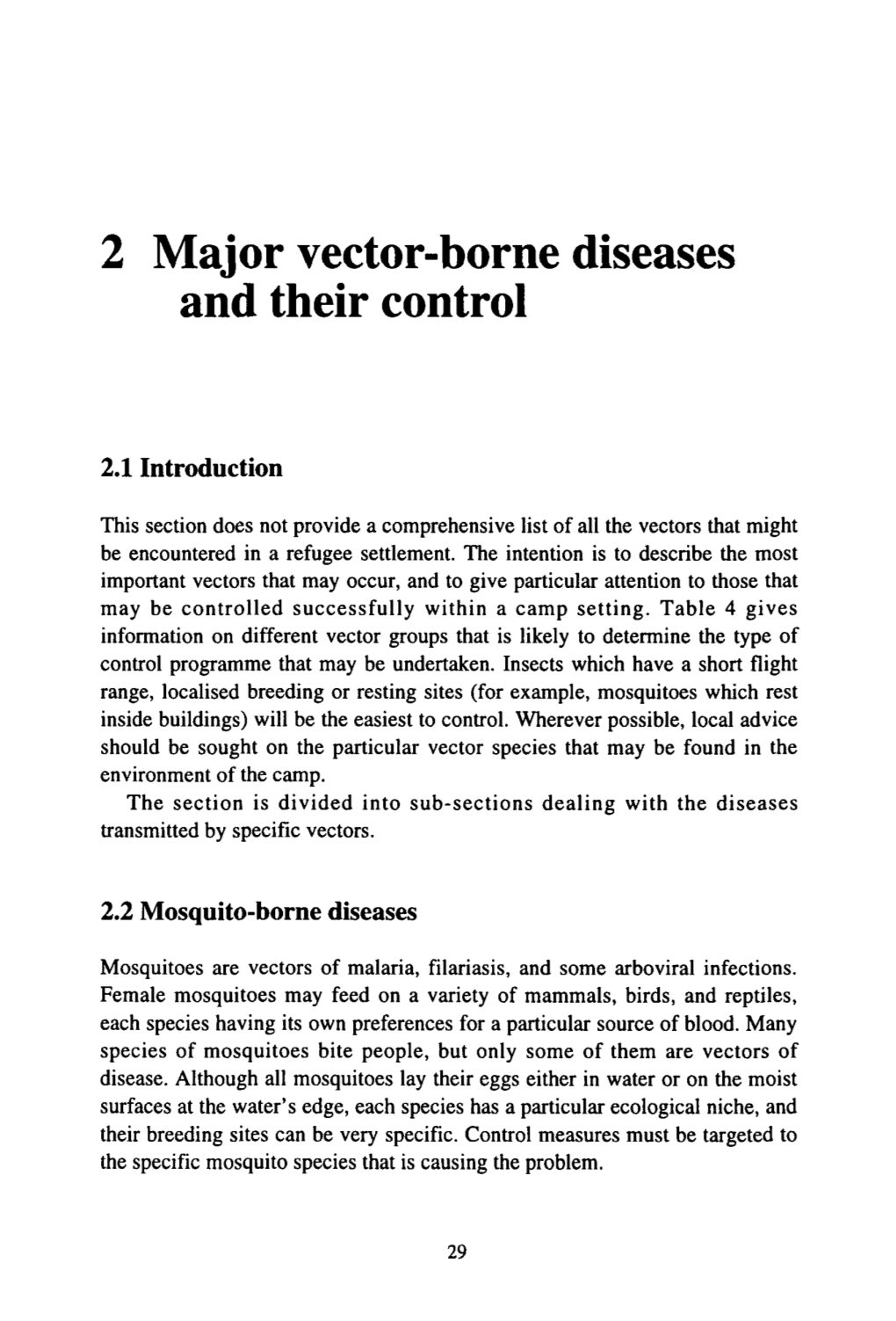 2 Major Vector-Borne Diseases and Their Control