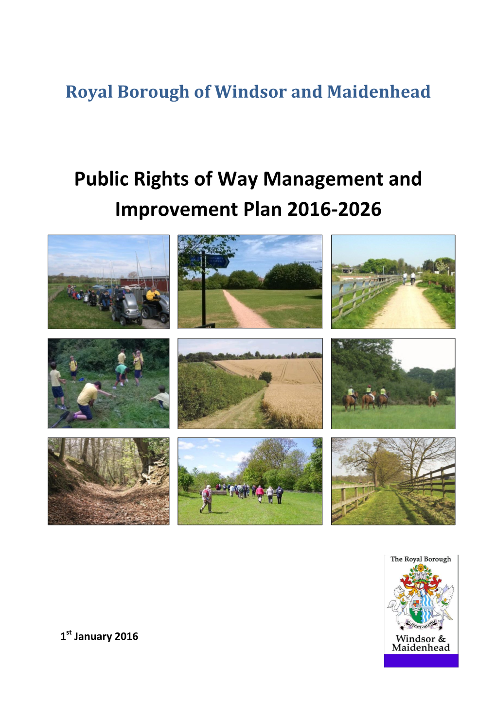 Public Rights of Way Management and Improvement Plan 2016-2026