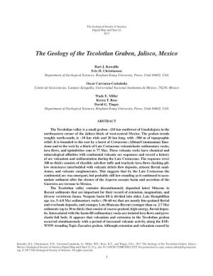 The Geology of the Tecolotlan Graben, Jalisco, Mexico