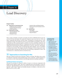 Chapter 10 | Lead Discovery