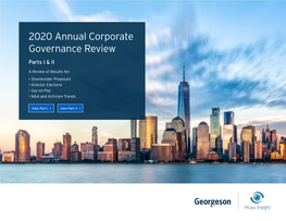 2020 Annual Corporate Governance Review PART II