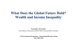 What Does the Global Future Hold? Wealth and Income Inequality