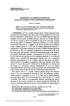 Properties of Representations of Banach Algebras with Approximate Identities