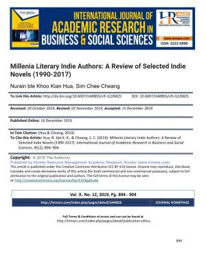 Millenia Literary Indie Authors: a Review of Selected Indie Novels (1990-2017)