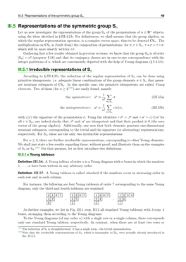 Representations of the Symmetric Group Sn 49