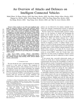 An Overview of Attacks and Defences on Intelligent Connected Vehicles