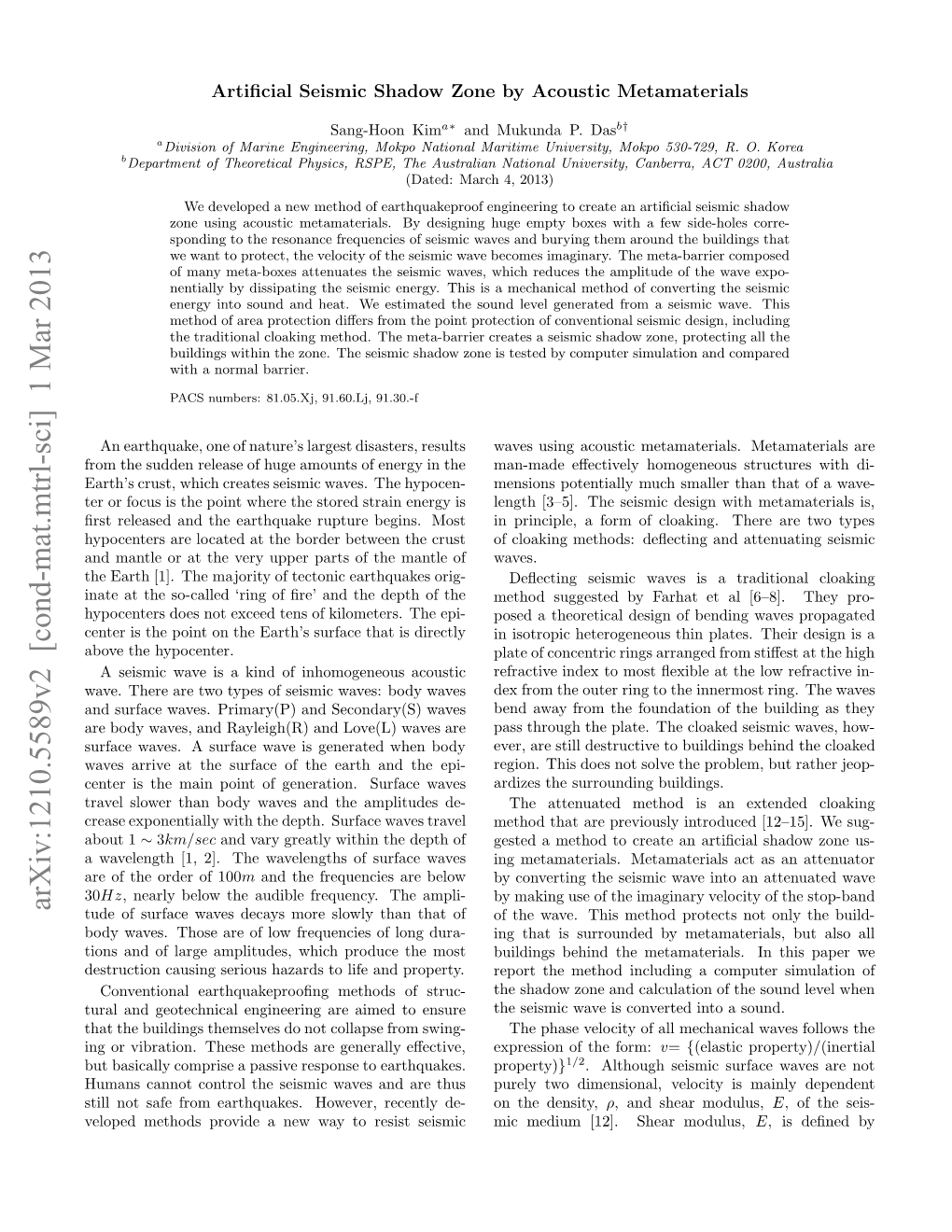 Arxiv:1210.5589V2 [Cond-Mat.Mtrl-Sci] 1 Mar 2013 Aeegh[,2.Tewvlntso Ufc Waves Surface 100 of of Wavelengths Order the the of 2]