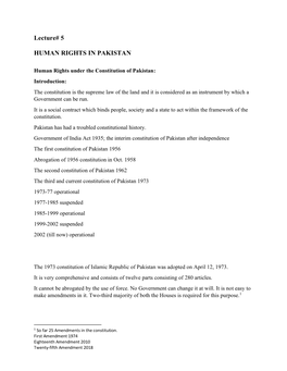 Lec-5 Human Rights in Pakistan