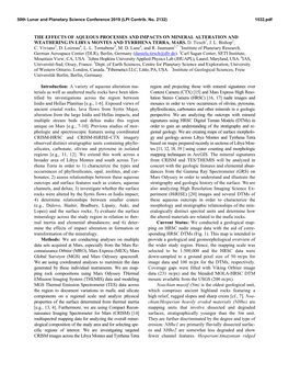 The Effects of Aqueous Processes and Impacts on Mineral Alteration and Weathering in Libya Montes and Tyrrhena Terra, Mars