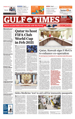 Qatar to Host FIFA Club World Cup in Feb 2021