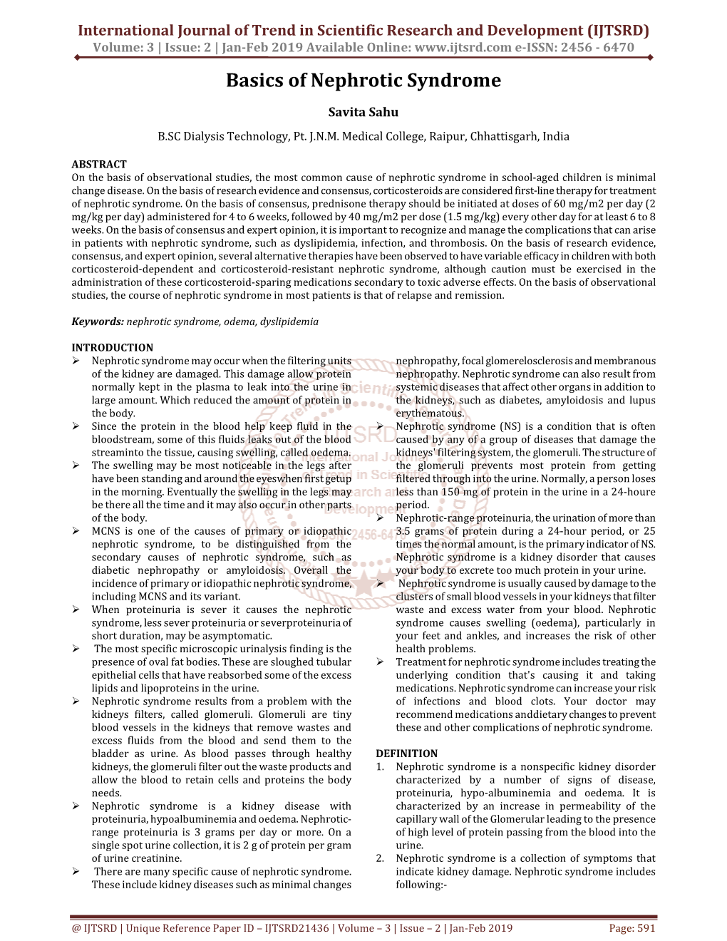 119 Basics of Nephrotic Syndrome