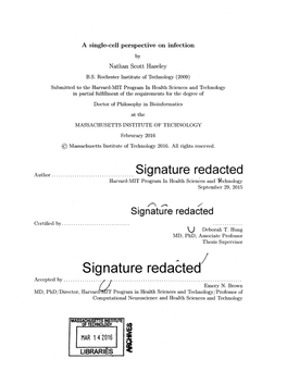 Signature Redacted Harvard-MIT Program in Health Sciences and 'Kchnology September 29, 2015