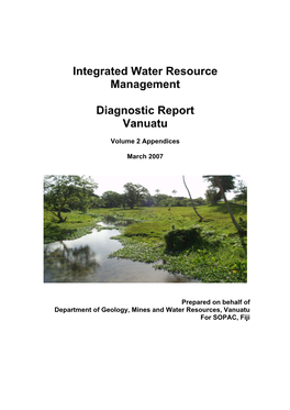 Integrated Water Resource Management Diagnostic Report