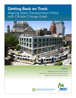 Getting Back on Track: Aligning State Transportation Policy with Climate Change Goals