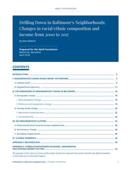 Drilling Down in Baltimore's Neighborhoods: Changes in Racial/Ethnic Composition and Income from 2000 to 2017