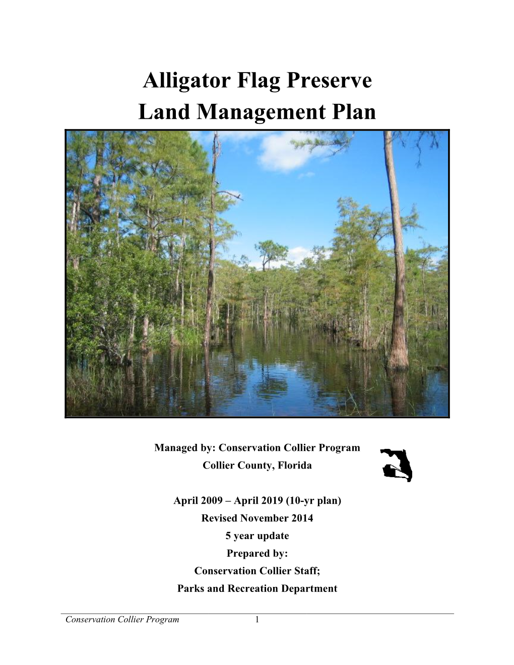 Alligator Flag Preserve Land Management Plan