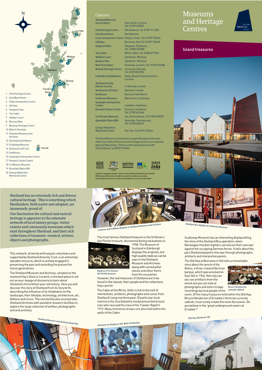 Museums and Heritage Centres Are Seasonal 13 Scalloway Museum Opening May to Sep