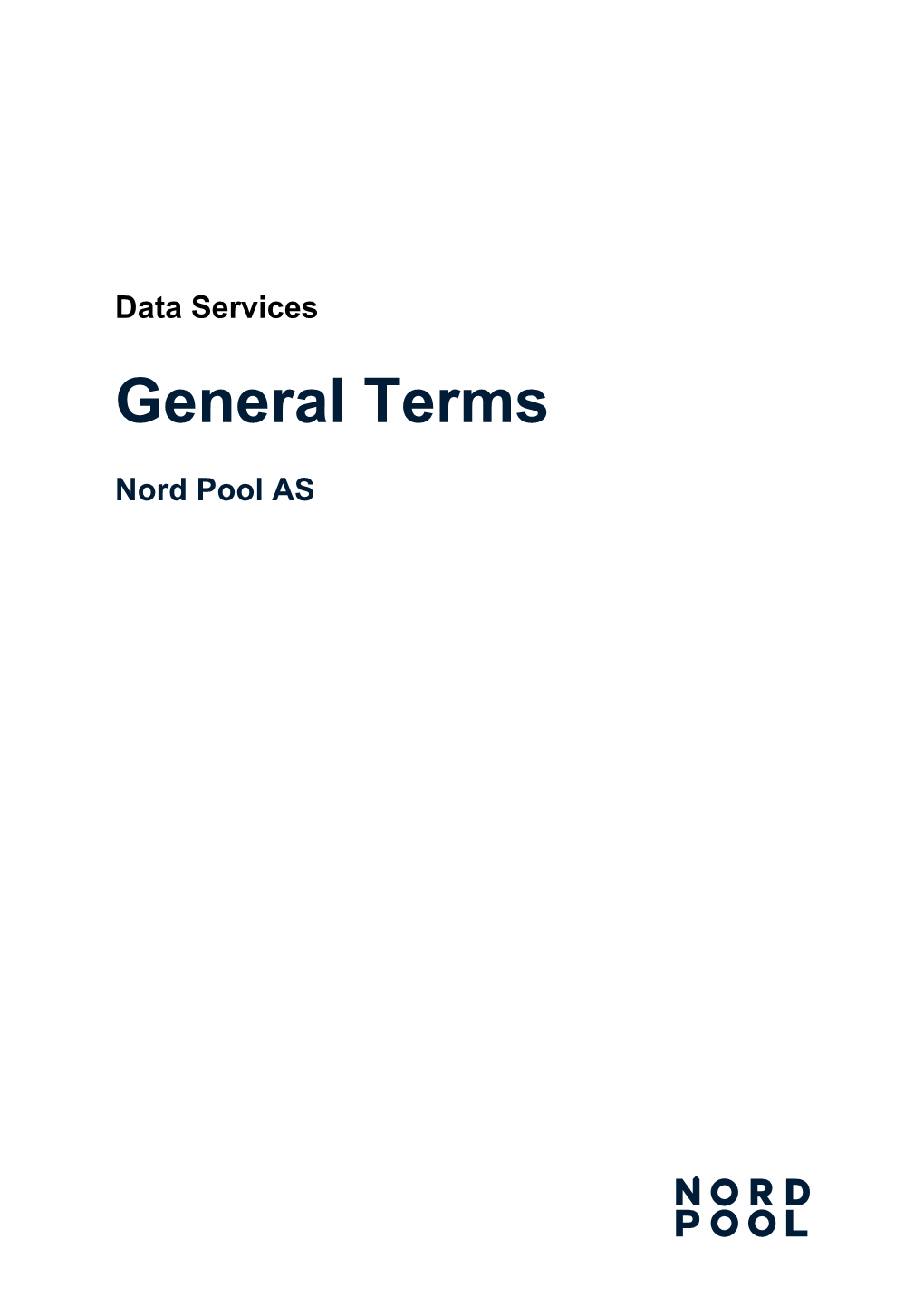 Data Services General Terms
