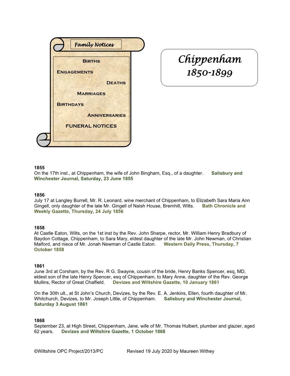 Chippenham 1850-1899