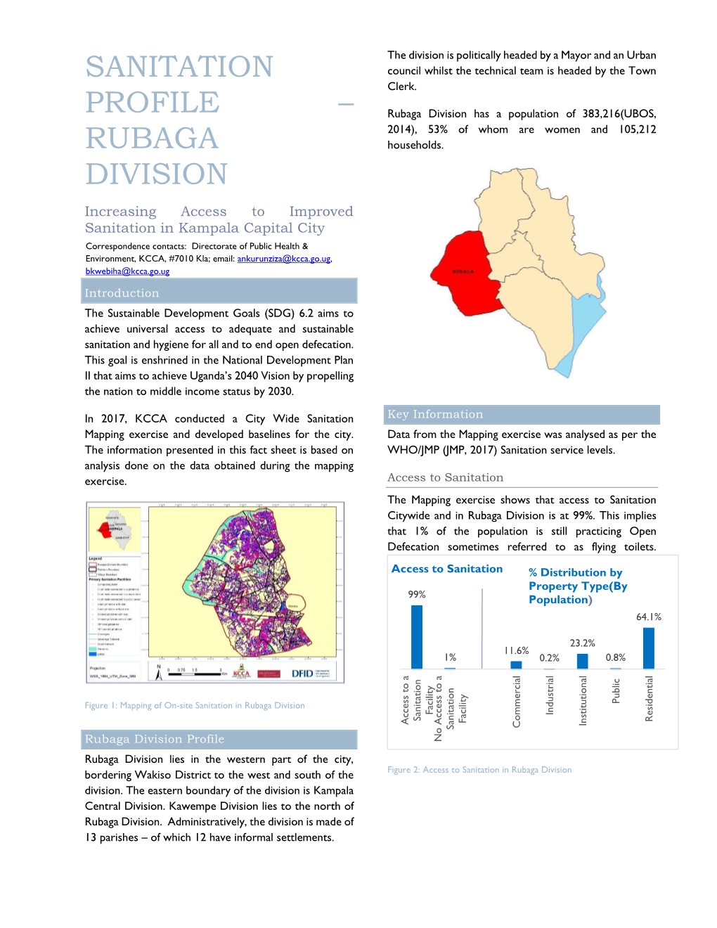 Sanitation Profile – Rubaga Division