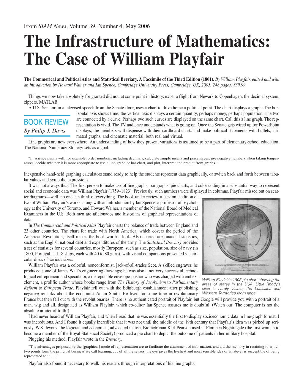 The Infrastructure of Mathematics: the Case of William Playfair