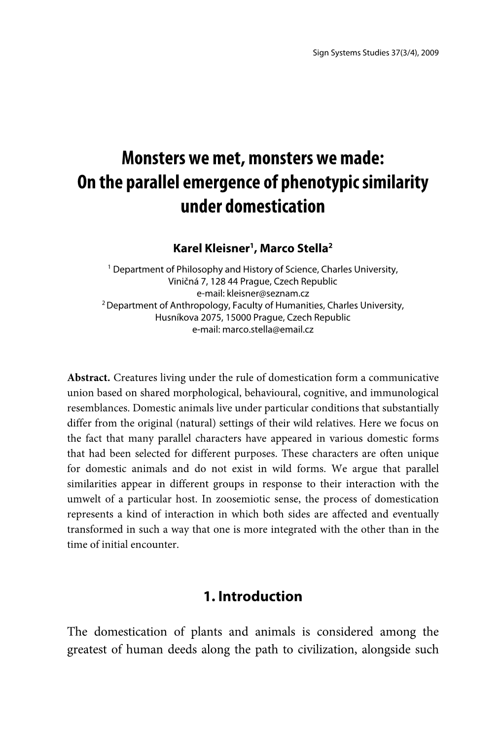 On the Parallel Emergence of Phenotypic Similarity Under Domestication