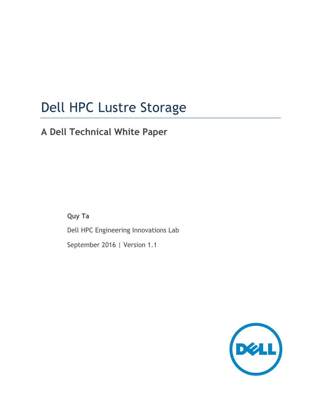 HPC Lustre Storage with Intel Omni-Path