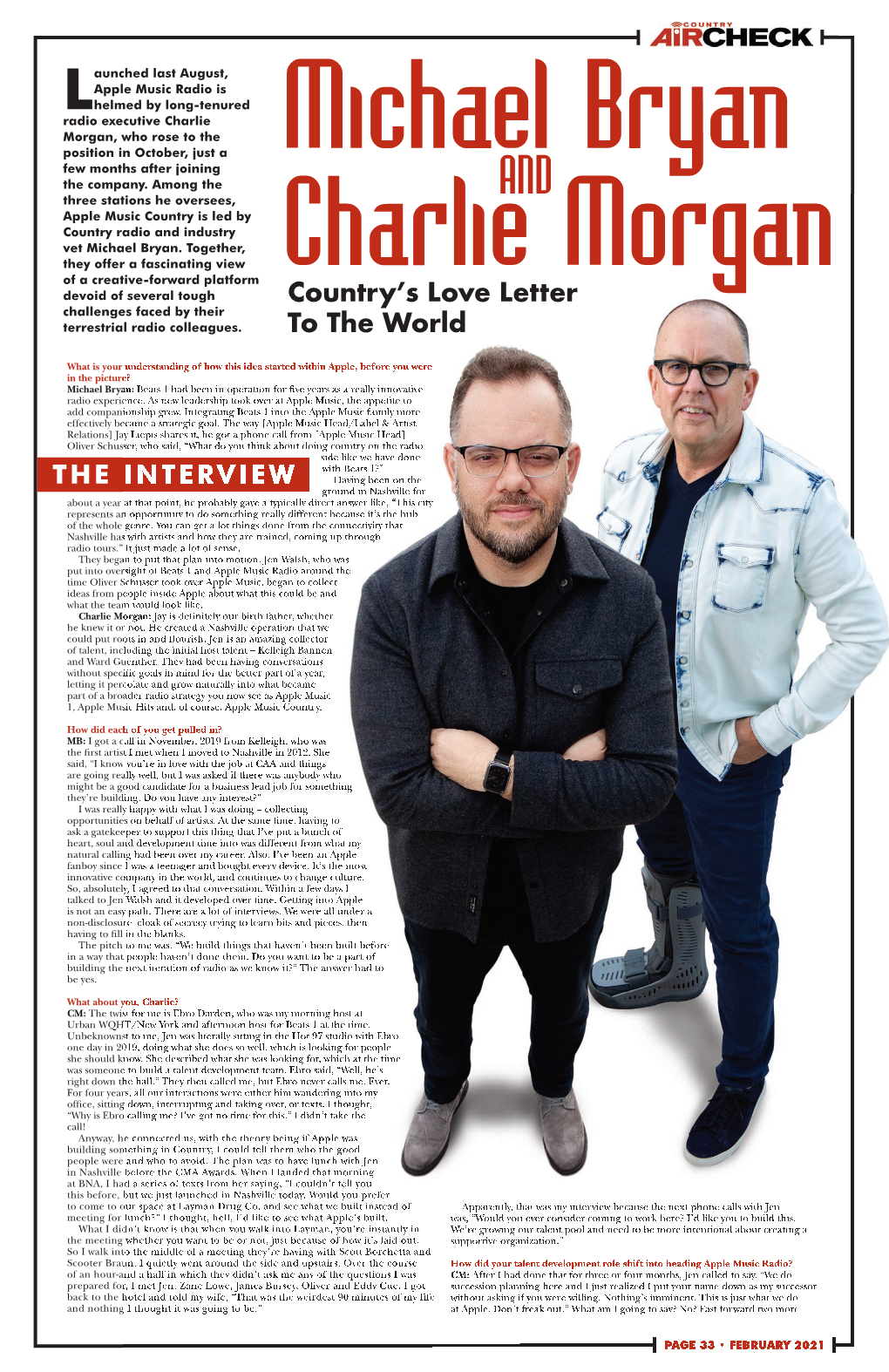 The Interview: Michael Bryan and Charlie Morgan