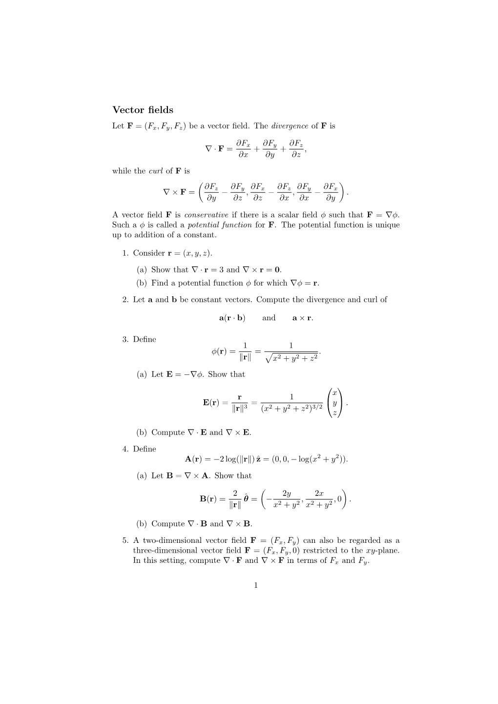 Vector Fields