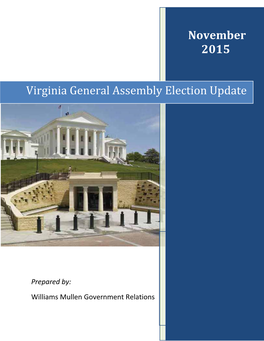 November 2015 Virginia General Assembly Election Update