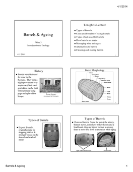 Barrels and Ageing Wine