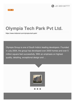 Olympia Tech Park Pvt Ltd