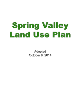 Spring Valley Land Use Plan