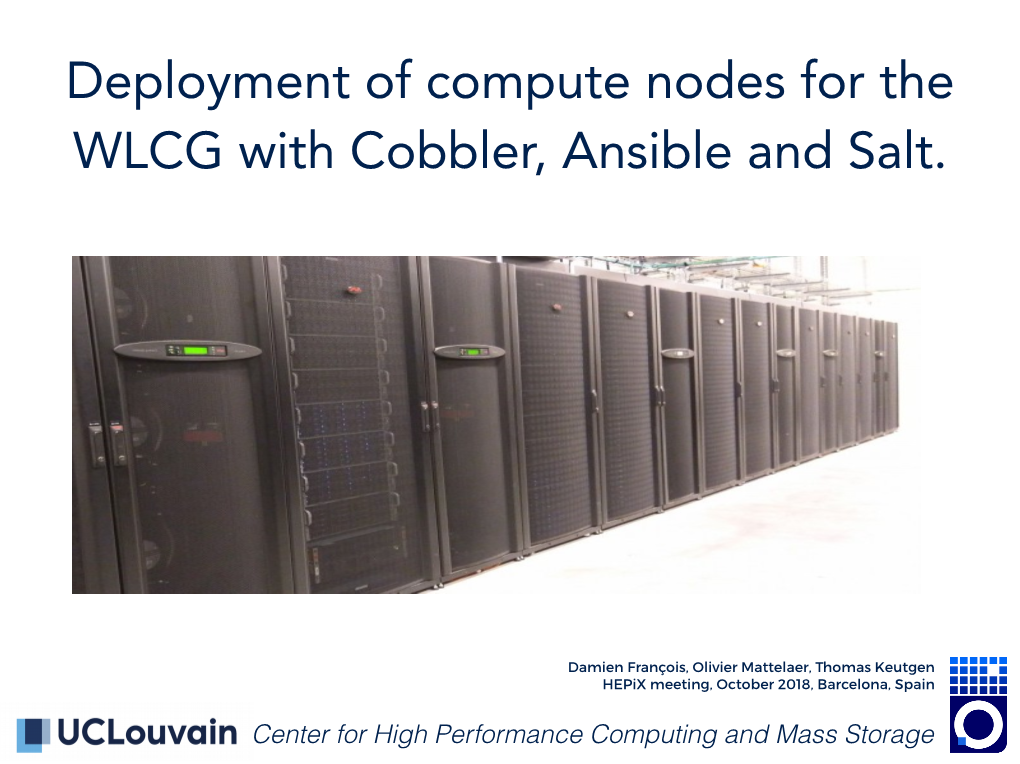 Deployment of Compute Nodes for the WLCG with Cobbler, Ansible and Salt