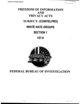 White Hate Groups Section 1 157-9