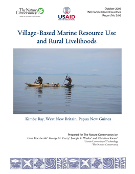 Village-Based Marine Resource Use and Rural Livelihoods