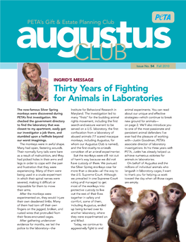 Thirty Years of Fighting for Animals in Laboratories