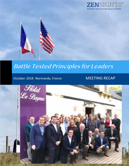 Meeting Summary | October 2018, Normandy, France