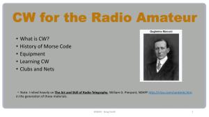 CW for the Radio Amateur (Final).Pdf