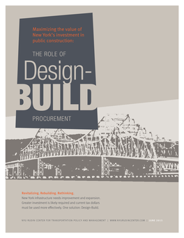 The Role of Design-Build Procurement