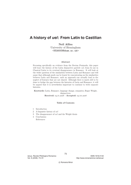 From Latin to Castilian