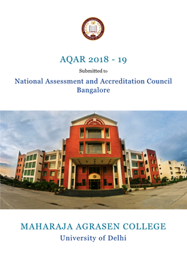 AQAR 2018 - 19 Submitted to National Assessment and Accreditation Council Bangalore