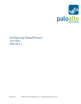 Configuring Globalprotect Tech Note PAN-OS 4.1