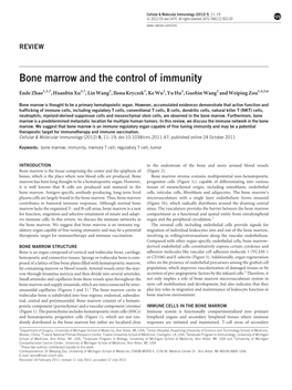 Bone Marrow and the Control of Immunity