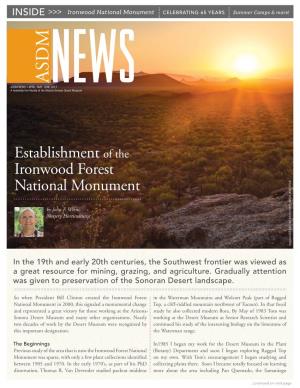 Establishment of the Ironwood Forest National Monument