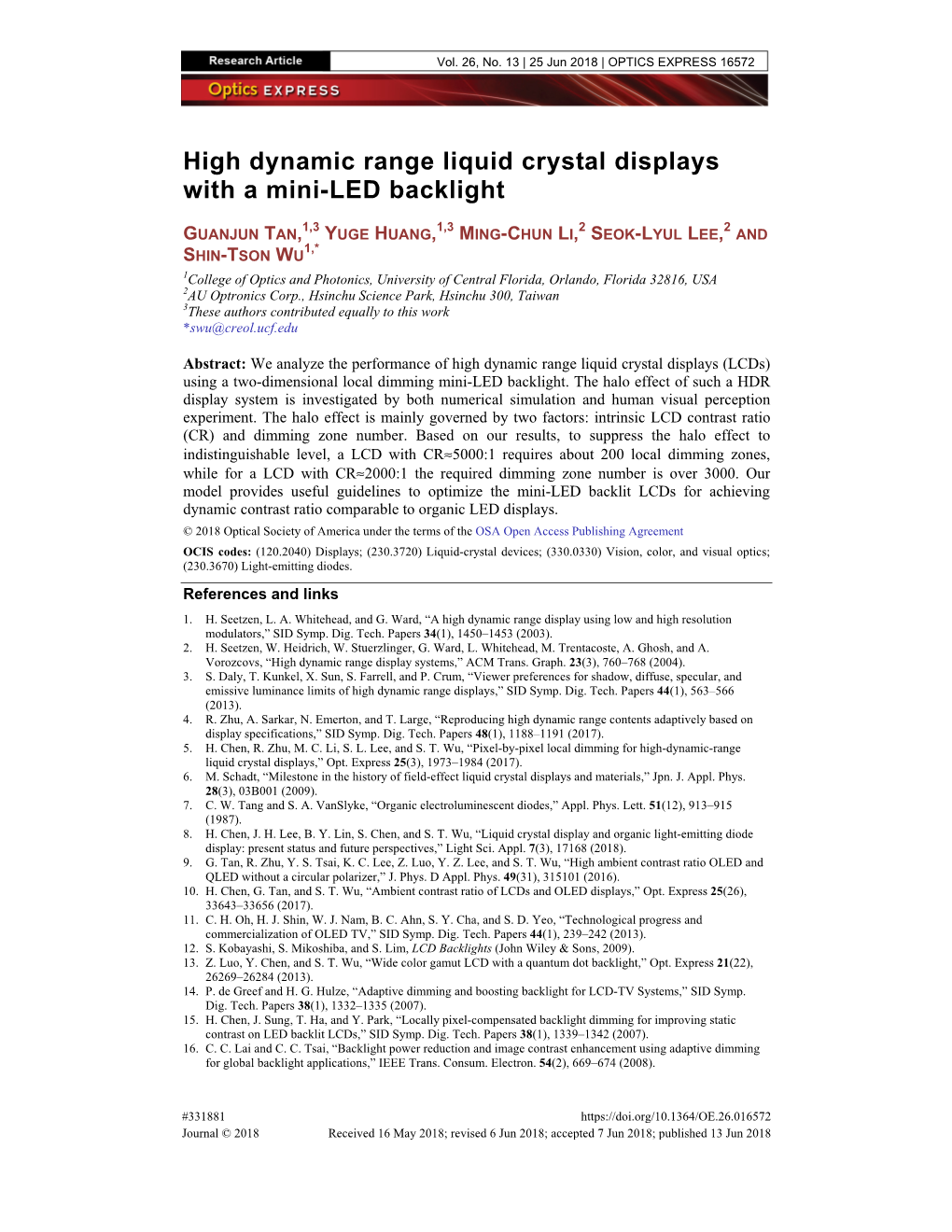 High Dynamic Range Liquid Crystal Displays with a Mini-LED Backlight