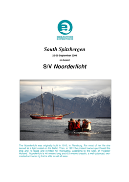 South Spitsbergen S/V Noorderlicht