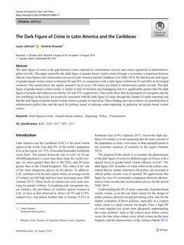 The Dark Figure of Crime in Latin America and the Caribbean